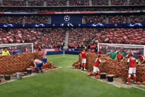 墙墙对决？网友AI恶搞阿森纳vs马竞欧冠半决赛赛况精彩高光视频